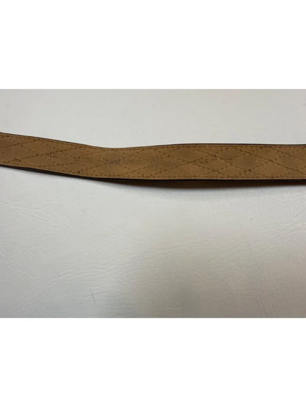 Michael Kors vintage Genuine Leather Black Belt womens Medium W/Faux Hair Design